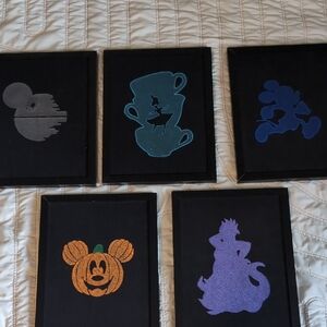 Disney Themed Pin Display Boards – Character Silhouette Set (5 Pieces)